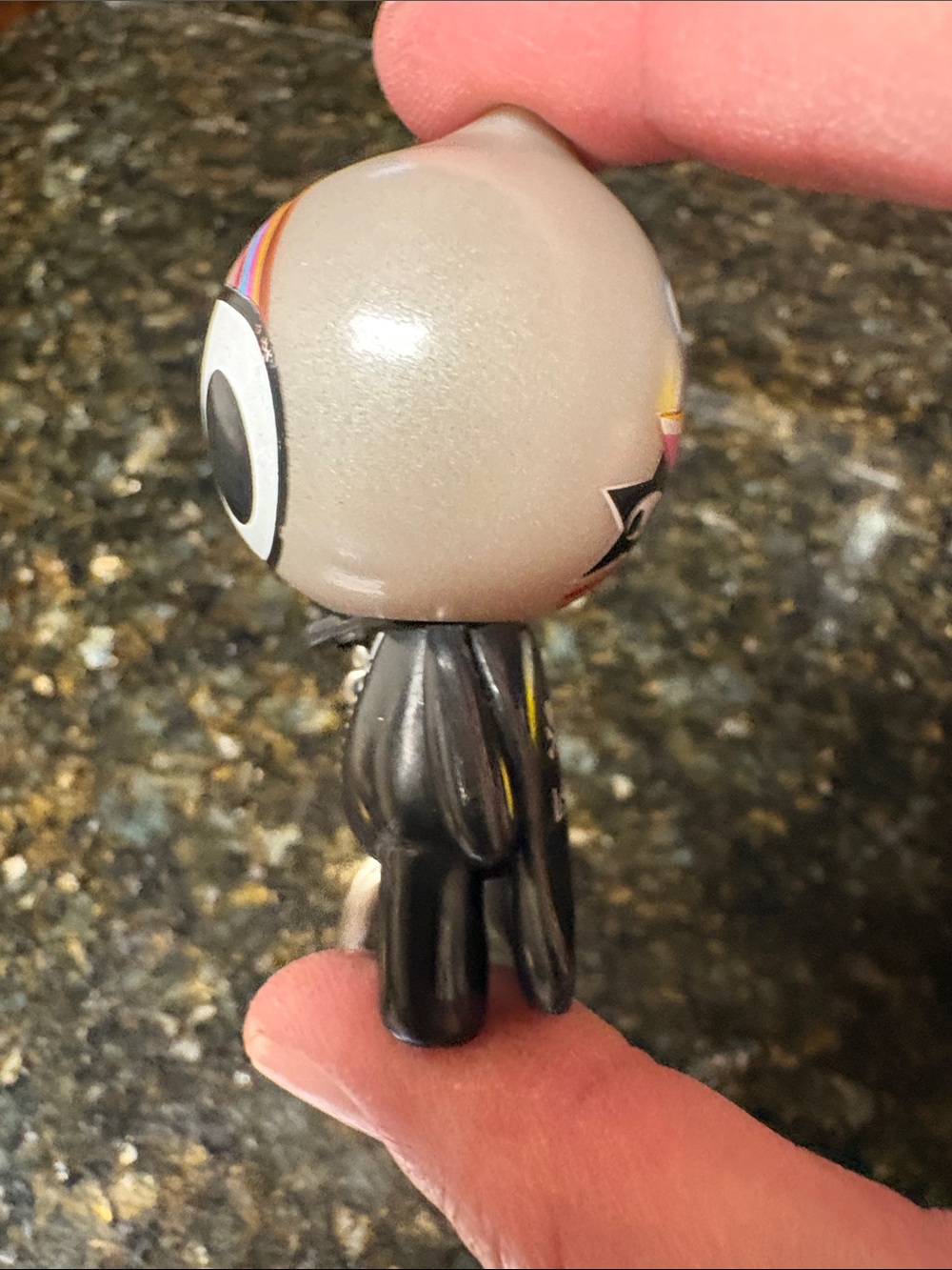 tokidoki Black and White Skull Keychain with Rainbow Accent - Picture 3 of 7